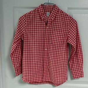 GAP Red and White Gingham Button-Down Shirt